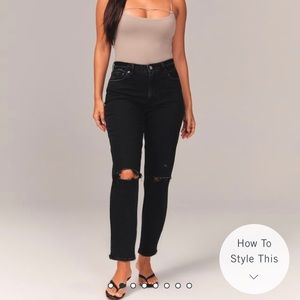 Abercrombie black mom jeans